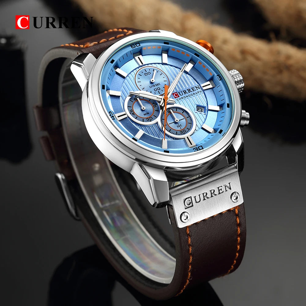 Fashion Date Quartz Watch | Luxury Chronograph for Men ⌚