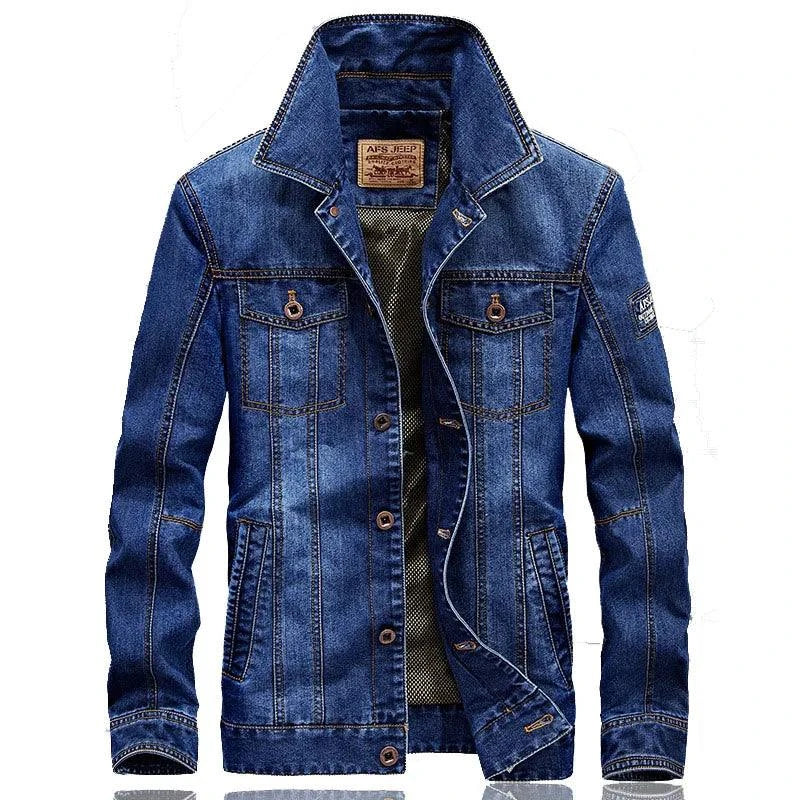 Shop All I Want 66008 blue / M SHOP ALL I WANT Denim Winter Jackets for Men