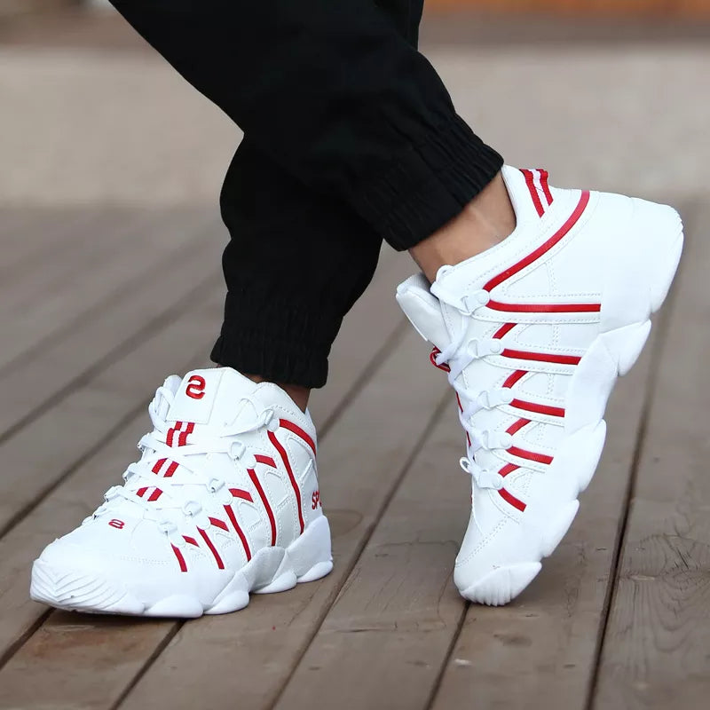 Shop All I Want White Red / 36 SHOP ALL I WANT Breathable Designer Casual Shoes for Men 👟🌟