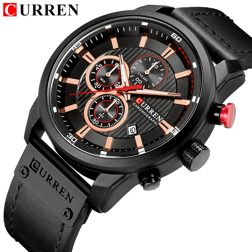 Fashion Date Quartz Watch | Luxury Chronograph for Men ⌚