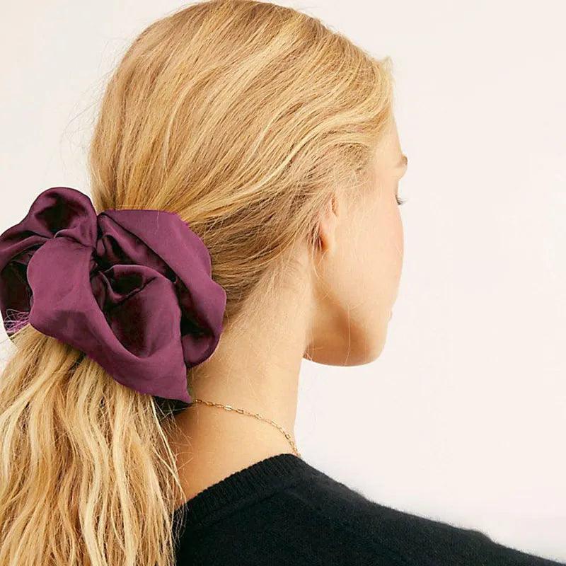 Shop All I Want Wine Red / One Size SHOP ALL I WANT Oversized Satin Scrunchies 🎀💁