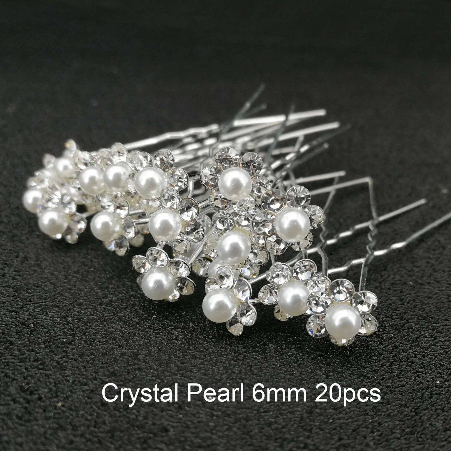 Shop All I Want Crystal pearl 20pcs SHOP ALL I WANT Women U-shaped Hairpins