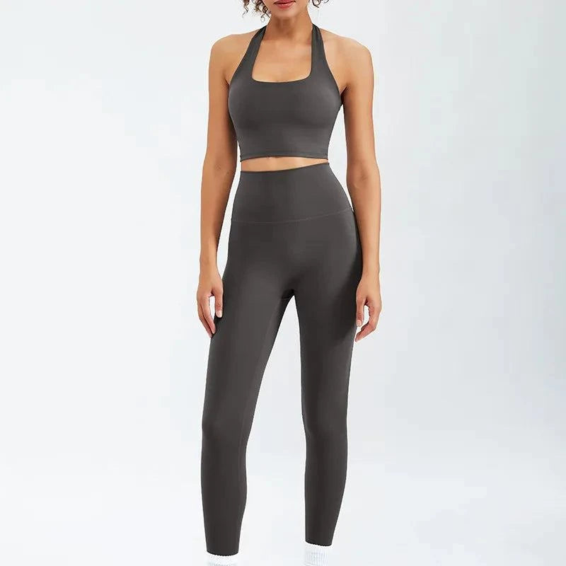 Shop All I Want 2PCS Dark grey / S SHOP ALL I WANT Newest Zipper Long Sleeve Yoga Set 🧘‍♀️💪 #Sportswear