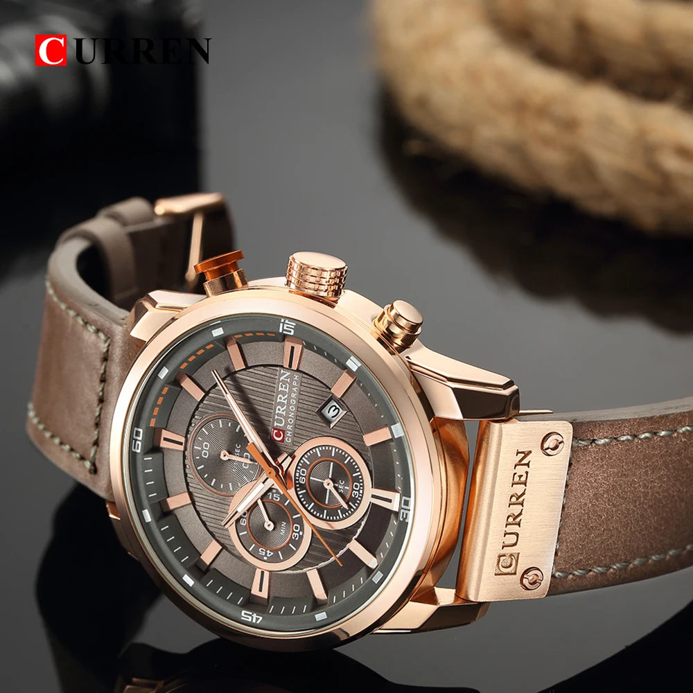 Fashion Date Quartz Watch | Luxury Chronograph for Men ⌚