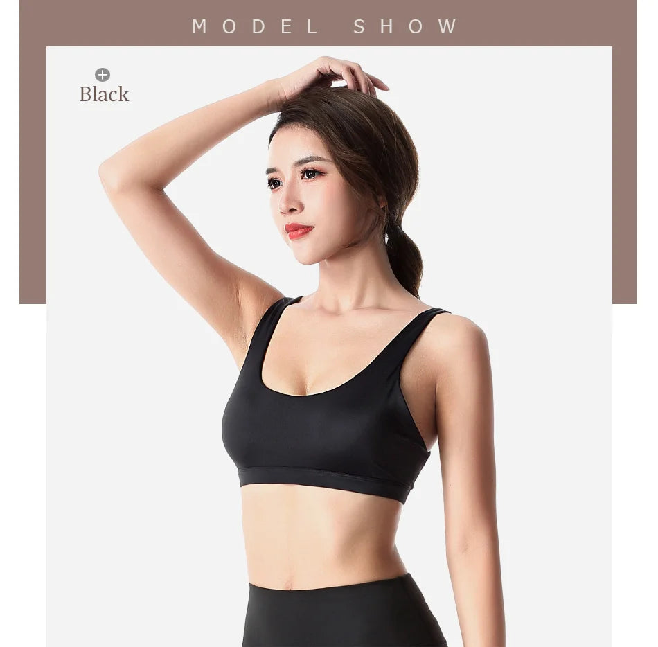 Push Up Sports Bra – Wirefree Padded Crisscross Crop Top for Gym & Yoga 💪✨