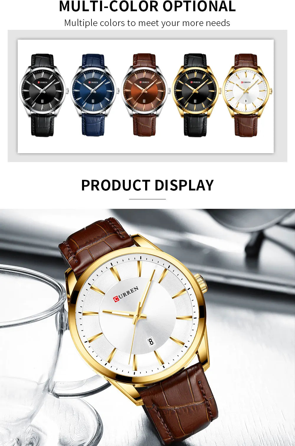 Men's Leather Strap Watch | Top Luxury Brand Business Wristwatch ⌚