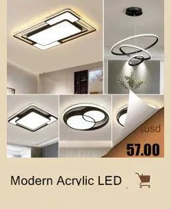 Acrylic LED Ceiling Chandelier with Remote for Indoor Spaces