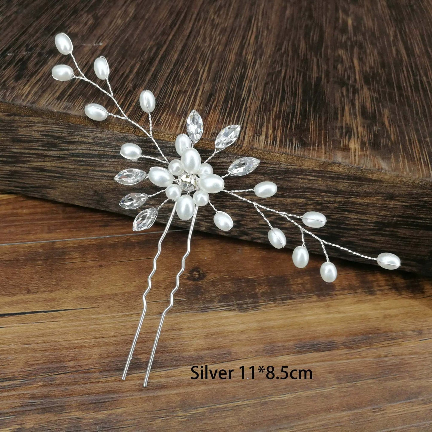 Shop All I Want Silver flower 1pc SHOP ALL I WANT Women U-shaped Hairpins