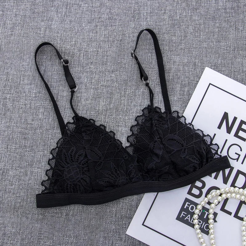 Women’s Sexy Lace Bra: Wire-Free Floral Bralette! 🌸✨