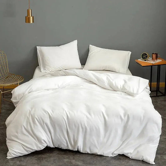 Shop All I Want Bonenjoy 1pc White Duvet Cover, Solid Color Bedding Quilt Cover, SinglTransform your bedroom with this elegant White Duvet Cover by Bonenjoy, a perfect choice for modern home design ideas. Crafted from 100% polyester with a soft sandinShop All I WantShop All I WantBonenjoy 1pc White Duvet Cover, Solid Color Bedding Quilt Cover, Single/Double/Queen Size 🛏️