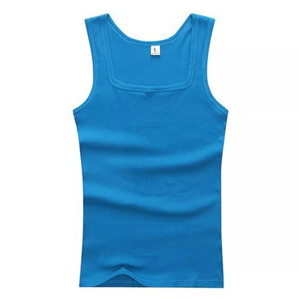 Shop All I Want Blue / M SHOP ALL I WANT Casual Fitness Tank Tops