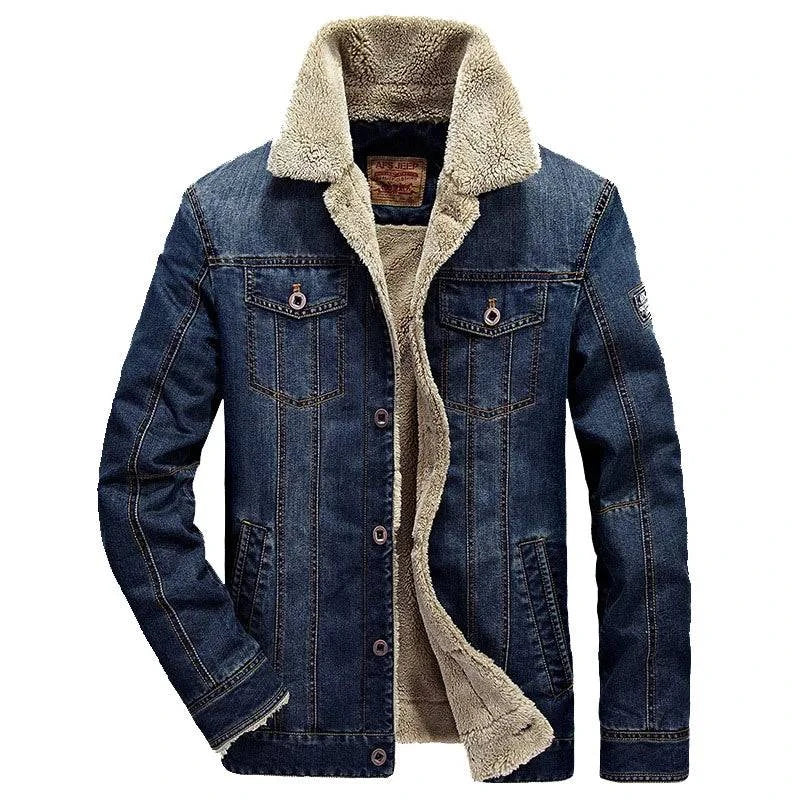 Shop All I Want 66009 dark blue / M SHOP ALL I WANT Denim Winter Jackets for Men