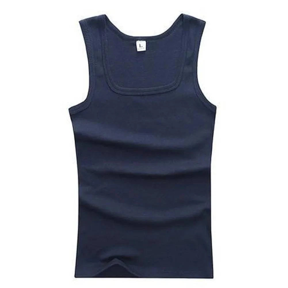 Shop All I Want Navy Blue / M SHOP ALL I WANT Casual Fitness Tank Tops