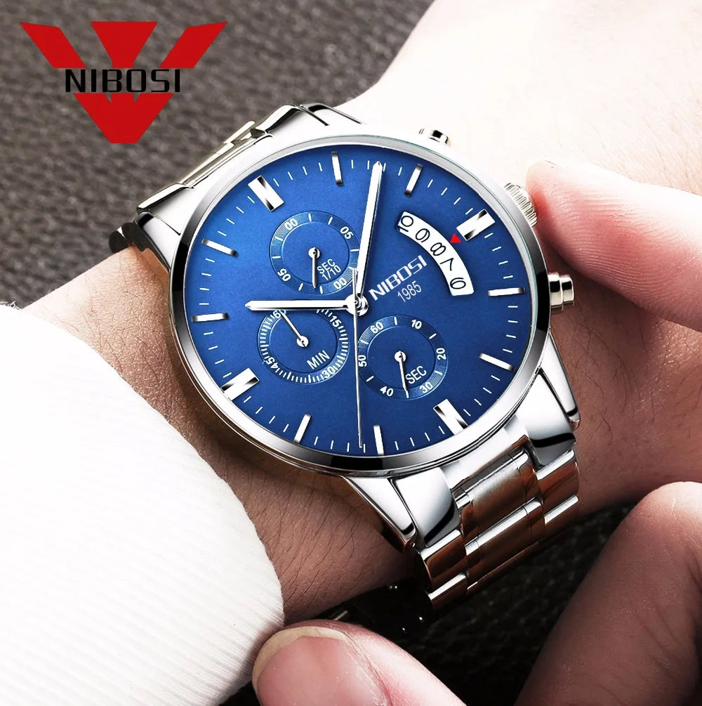 NIBOSI Men's Watches – Luxury Top Brand Relogio Masculino, Fashion Casual Dress Watch & Military Quartz Wristwatch ⌚🔥