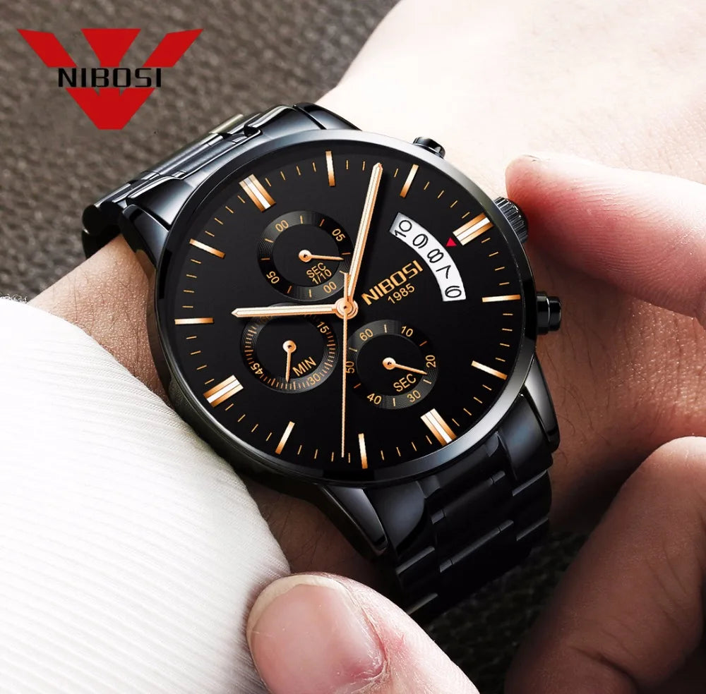 NIBOSI Men's Watches – Luxury Top Brand Relogio Masculino, Fashion Casual Dress Watch & Military Quartz Wristwatch ⌚🔥