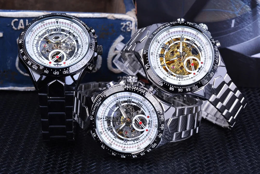 Winner Mechanical Sport Watch: Luxury Automatic Skeleton Design! ⌚🏆