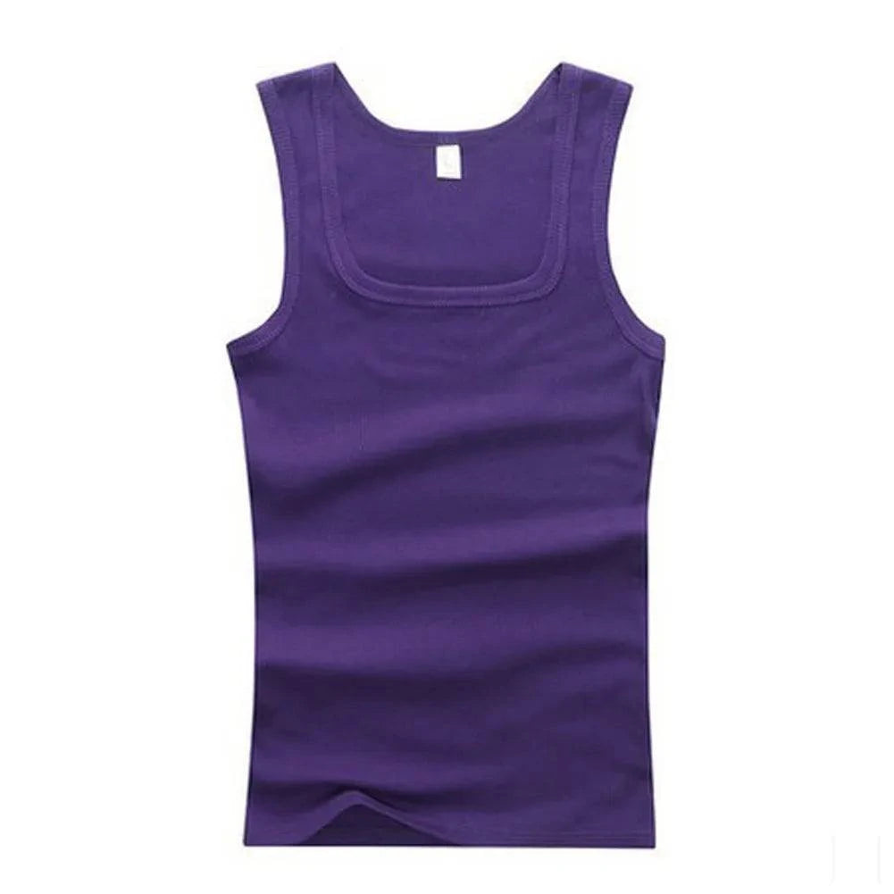 Shop All I Want PURPLE / M SHOP ALL I WANT Casual Fitness Tank Tops