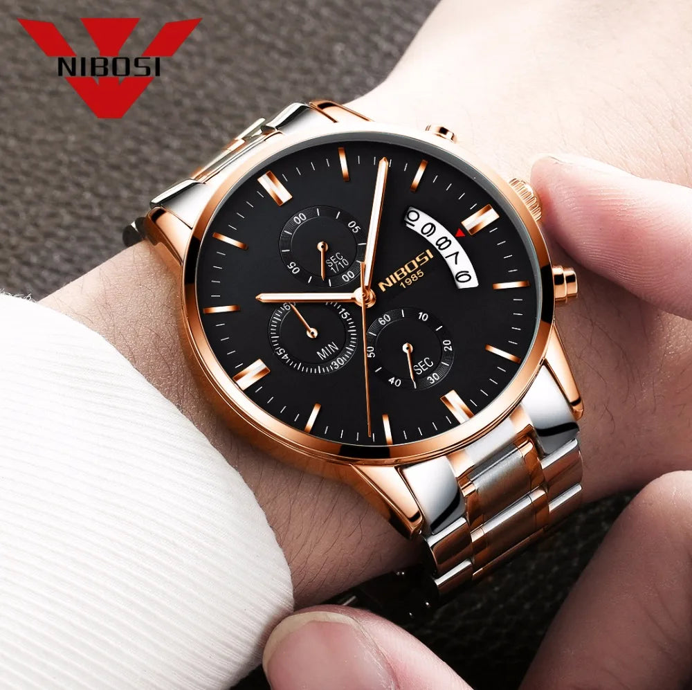 NIBOSI Men's Watches – Luxury Top Brand Relogio Masculino, Fashion Casual Dress Watch & Military Quartz Wristwatch ⌚🔥