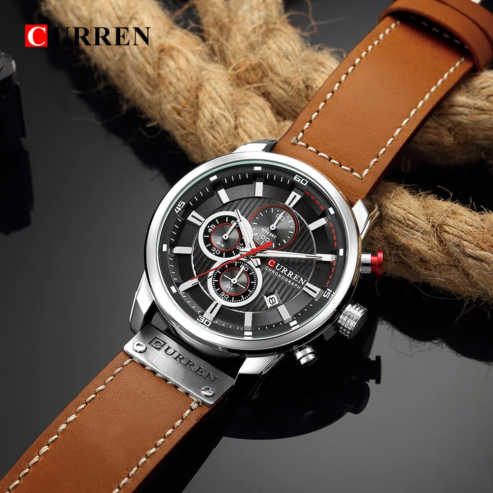 Fashion Date Quartz Watch | Luxury Chronograph for Men ⌚