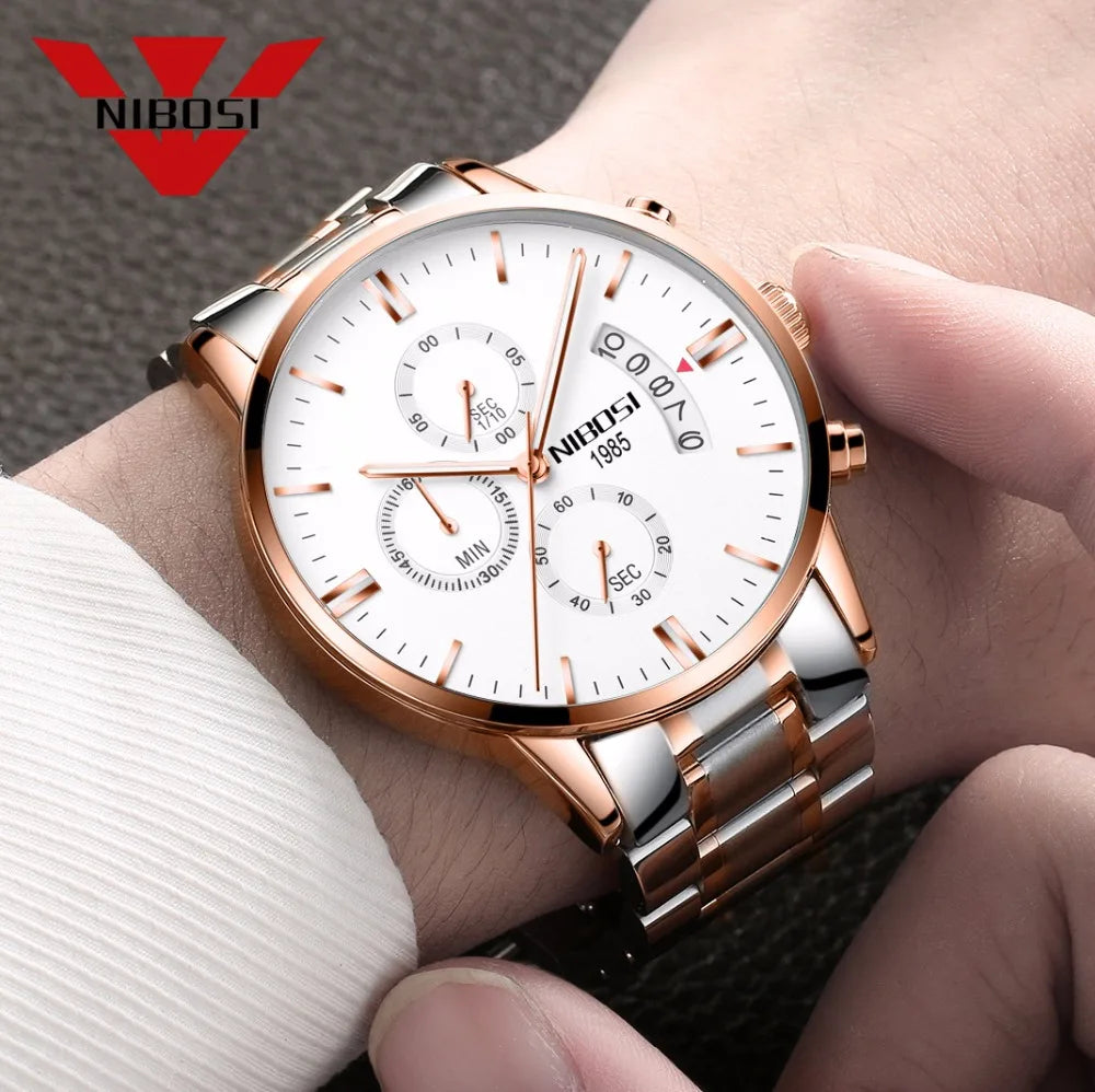 NIBOSI Men's Watches – Luxury Top Brand Relogio Masculino, Fashion Casual Dress Watch & Military Quartz Wristwatch ⌚🔥