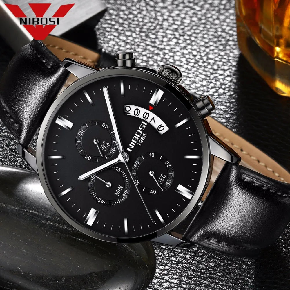 NIBOSI Men's Watches – Luxury Top Brand Relogio Masculino, Fashion Casual Dress Watch & Military Quartz Wristwatch ⌚🔥