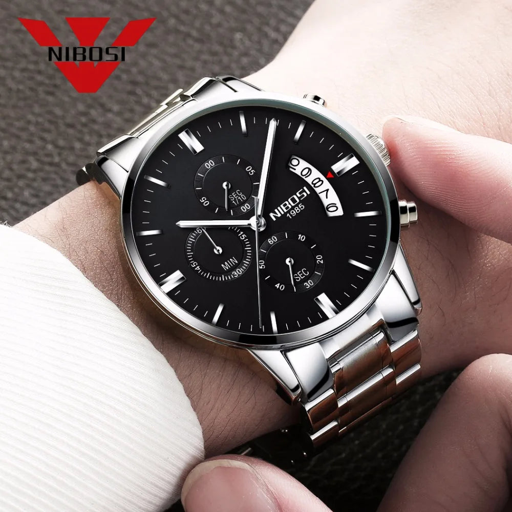 NIBOSI Men's Watches – Luxury Top Brand Relogio Masculino, Fashion Casual Dress Watch & Military Quartz Wristwatch ⌚🔥