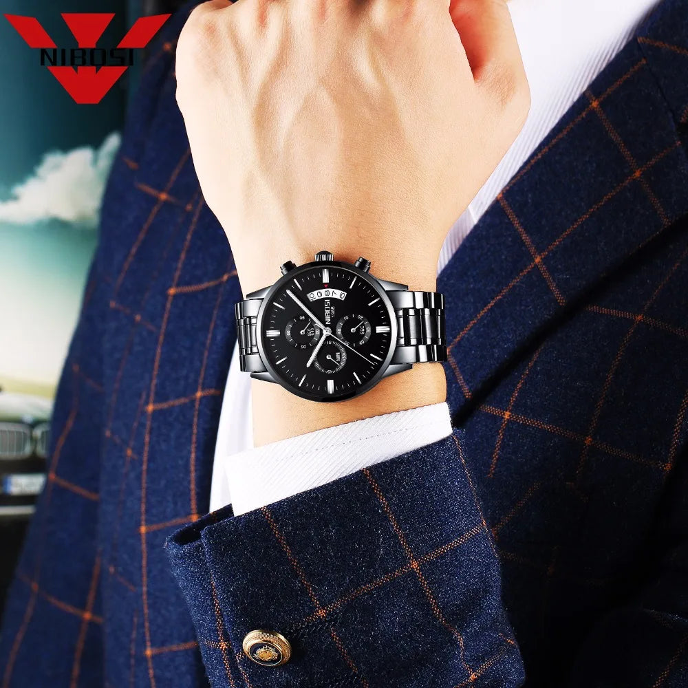 NIBOSI Men's Watches – Luxury Top Brand Relogio Masculino, Fashion Casual Dress Watch & Military Quartz Wristwatch ⌚🔥