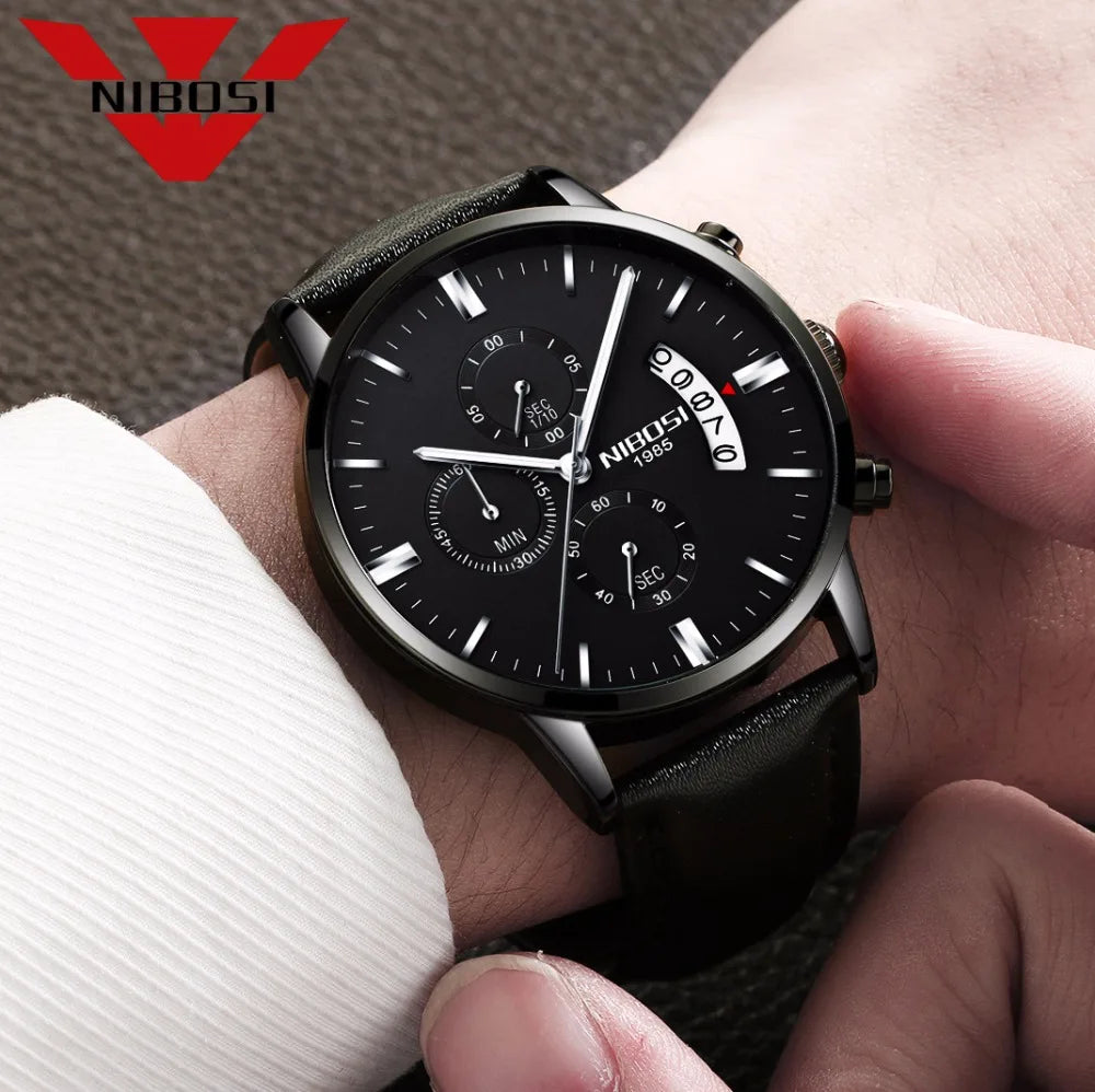 NIBOSI Men's Watches – Luxury Top Brand Relogio Masculino, Fashion Casual Dress Watch & Military Quartz Wristwatch ⌚🔥