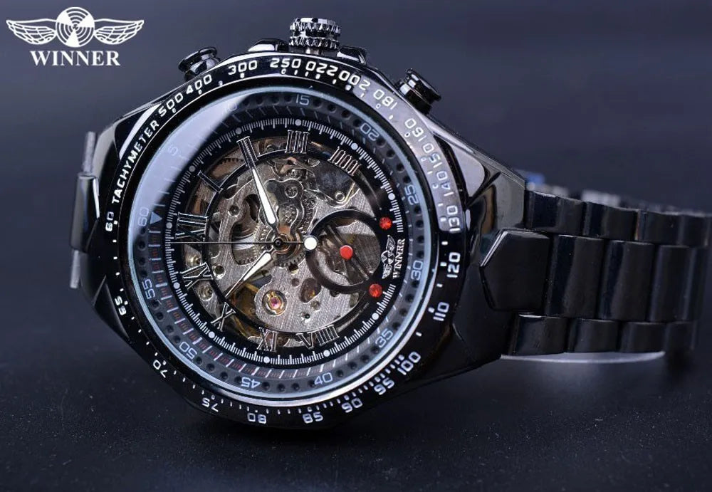 Winner Mechanical Sport Watch: Luxury Automatic Skeleton Design! ⌚🏆