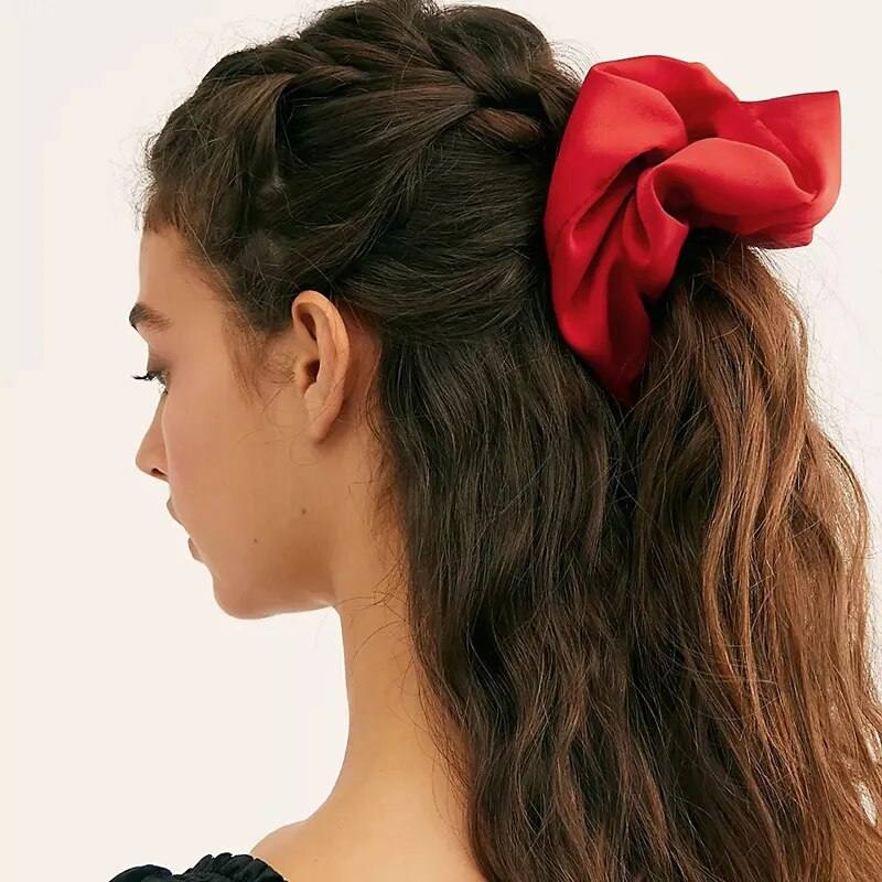 Shop All I Want Watermelon red / One Size SHOP ALL I WANT Oversized Satin Scrunchies 🎀💁