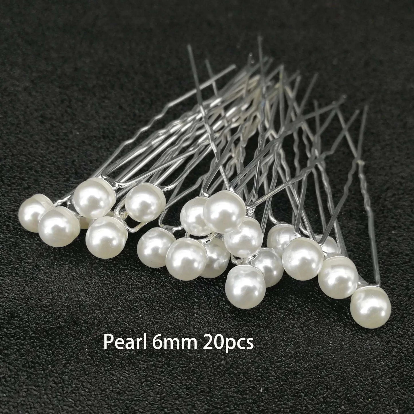 Shop All I Want Pearl 20pcs 6MM SHOP ALL I WANT Women U-shaped Hairpins