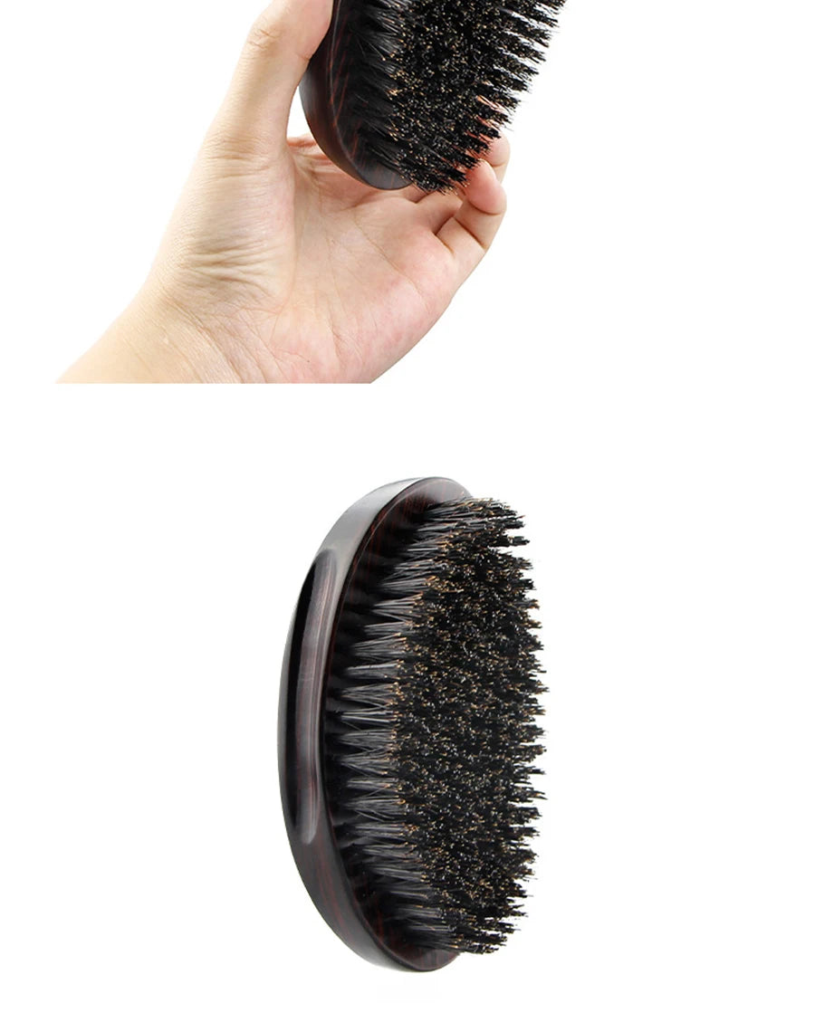 New MAN Hair Brush – Boar Bristle Beard & Shaving Comb for Face Massage and Hair Cleaning 🧔✨