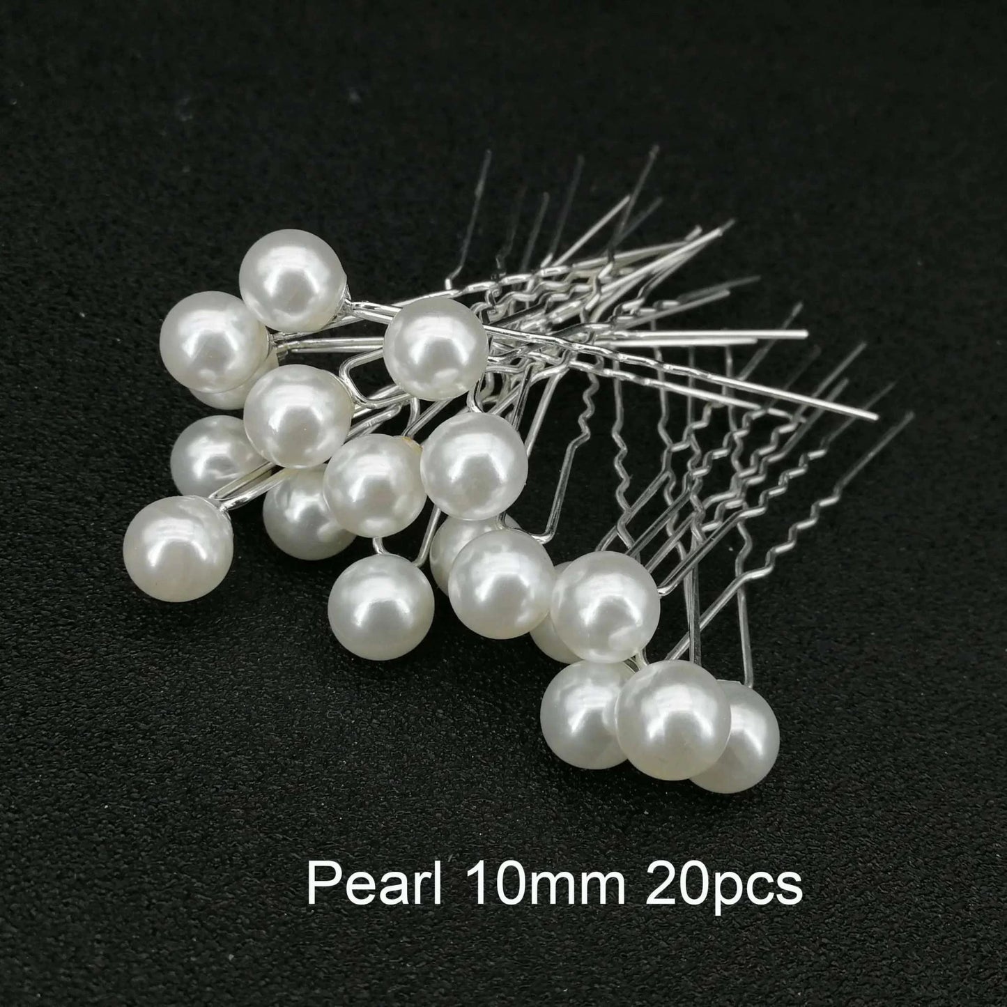 Shop All I Want Pearl 20pcs 10MM SHOP ALL I WANT Women U-shaped Hairpins