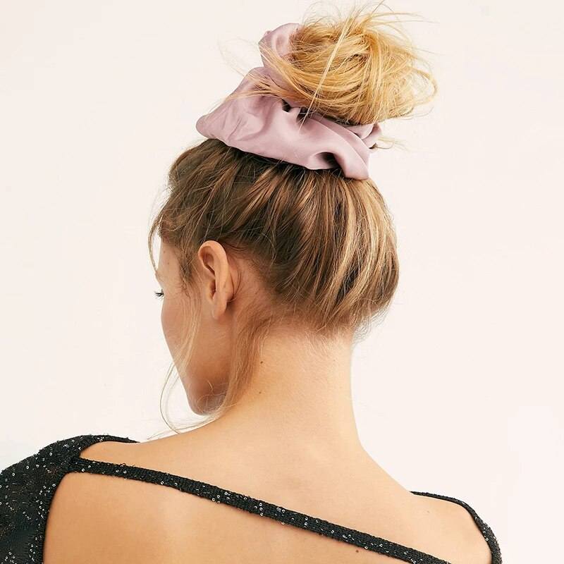 Shop All I Want Light Pink / One Size SHOP ALL I WANT Oversized Satin Scrunchies 🎀💁