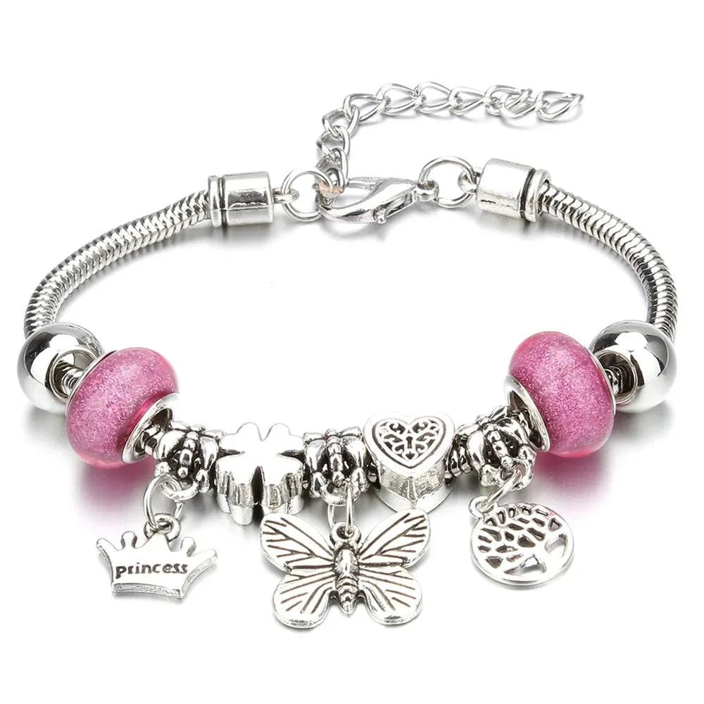 Shop All I Want 9 Shop All I Want 🐘 Antique Elephant Key Lock Bracelet – 6 Colors, Glass Beads & Bangle, DIY Jewelry Gift for Women 🎁