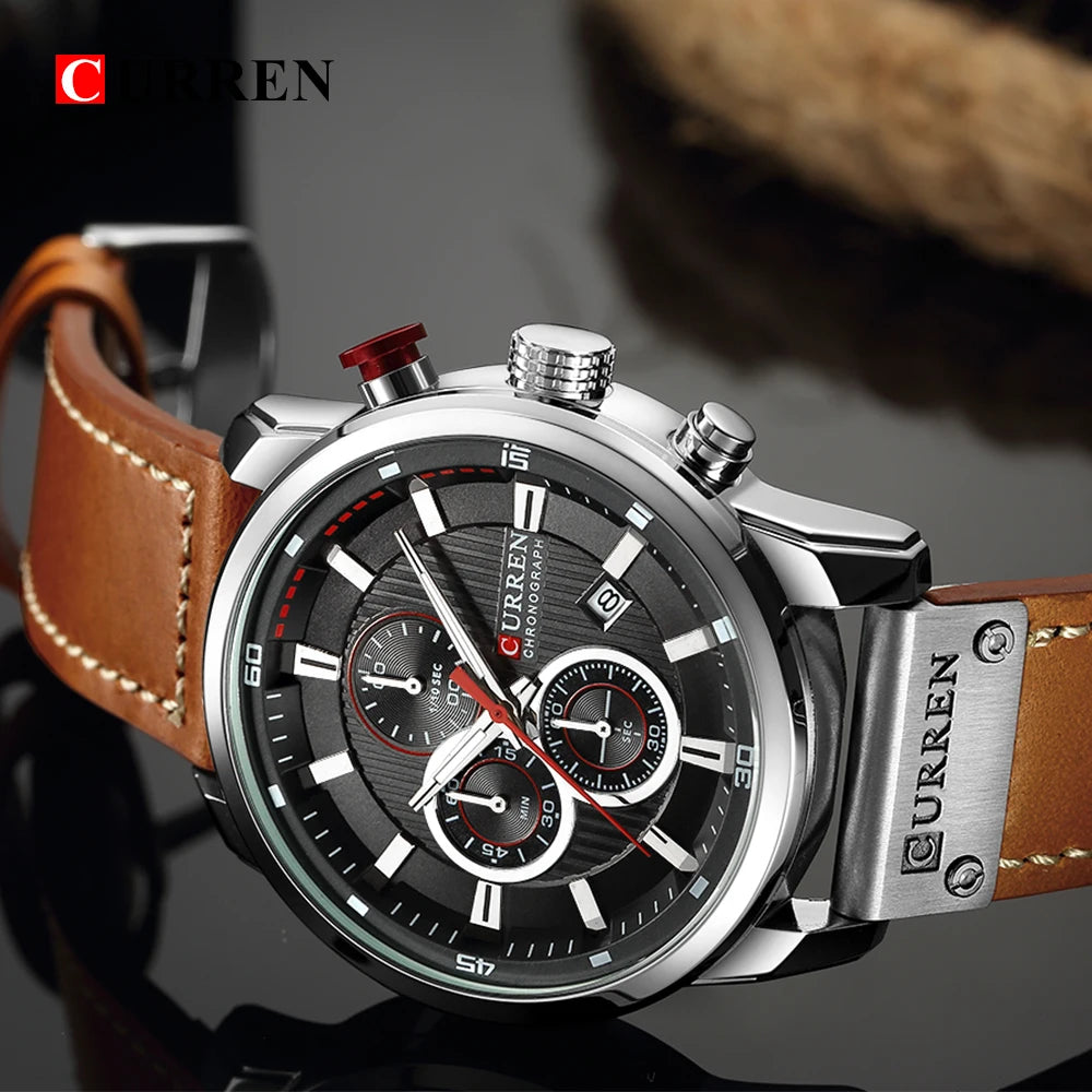 Fashion Date Quartz Watch | Luxury Chronograph for Men ⌚