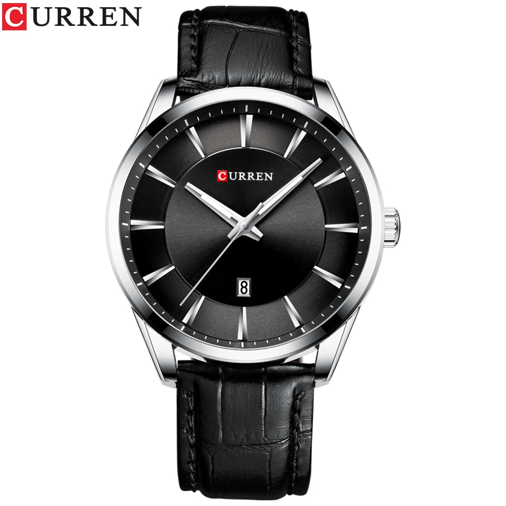 Men's Leather Strap Watch | Top Luxury Brand Business Wristwatch ⌚