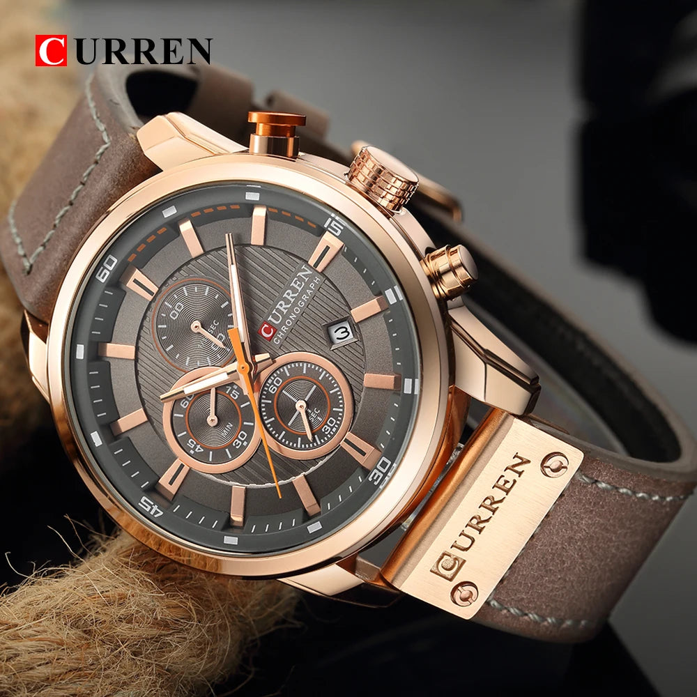 Fashion Date Quartz Watch | Luxury Chronograph for Men ⌚