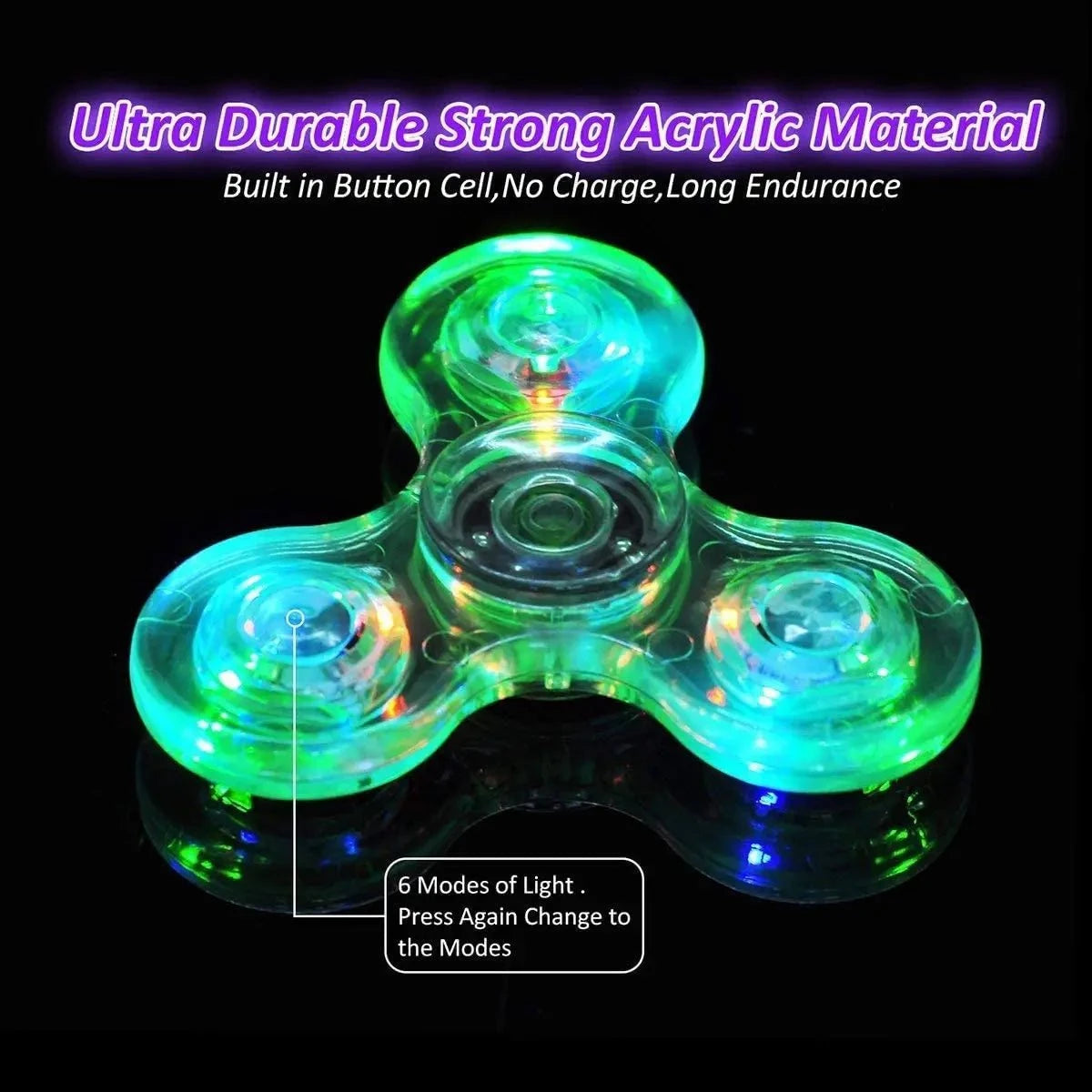 Shop All I Want SHOP ALL I WANT LED Fidget Spinner: Glow in the Dark Fun! 🌌🌀 #StressRelief #KineticToys