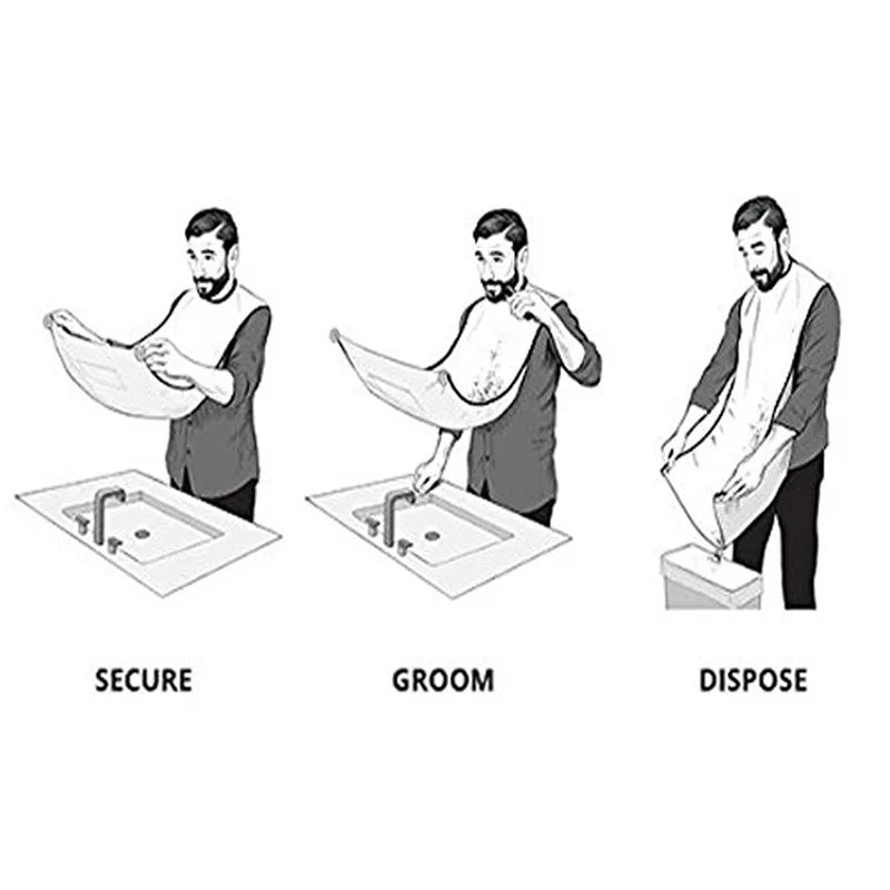 Male Shaving Apron – Beard Catcher Cape for Easy Clean-Up, Perfect Grooming Gift for Men 🧔✂️