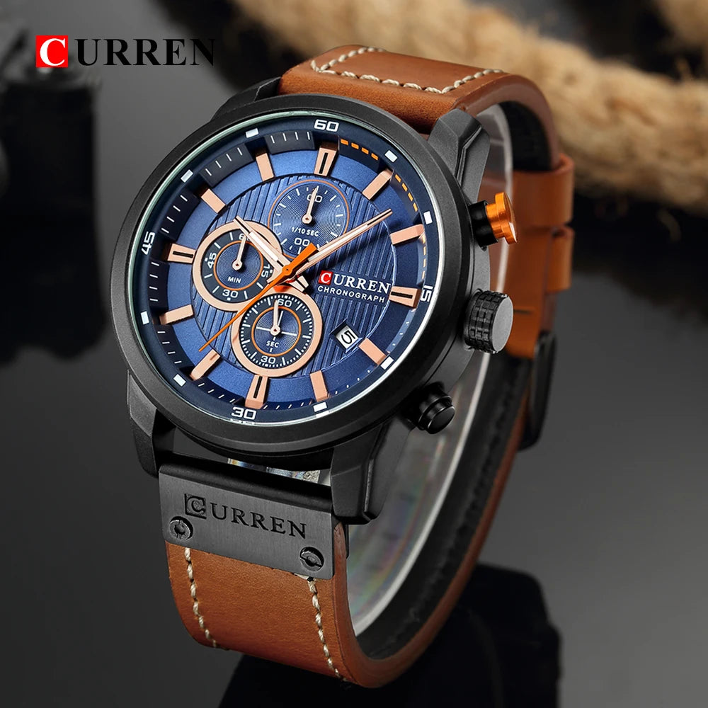 Fashion Date Quartz Watch | Luxury Chronograph for Men ⌚