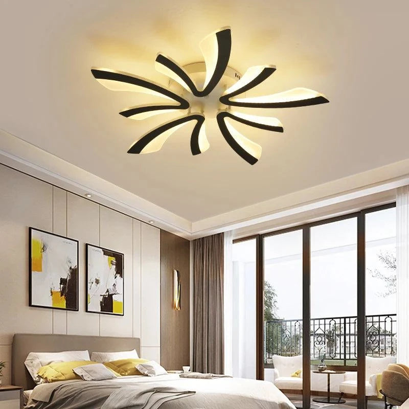 Acrylic LED Ceiling Chandelier with Remote for Indoor Spaces