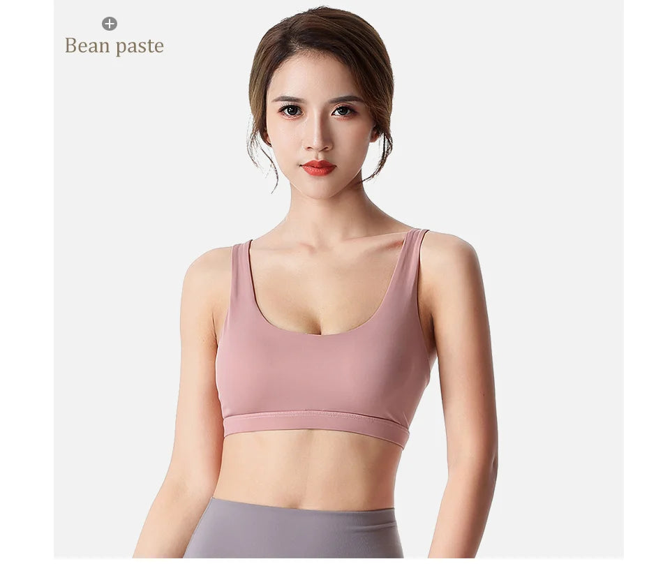 Push Up Sports Bra – Wirefree Padded Crisscross Crop Top for Gym & Yoga 💪✨