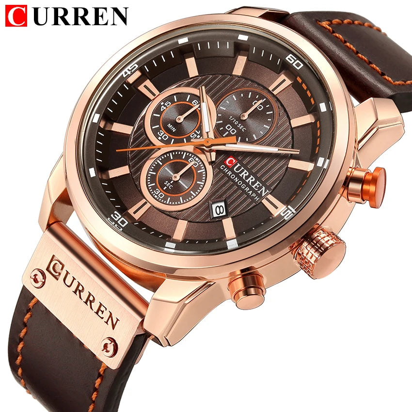 Fashion Date Quartz Watch | Luxury Chronograph for Men ⌚