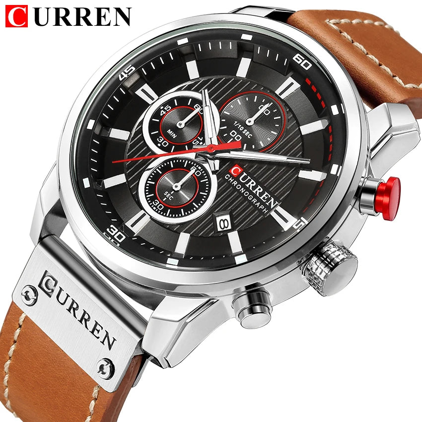 Fashion Date Quartz Watch | Luxury Chronograph for Men ⌚