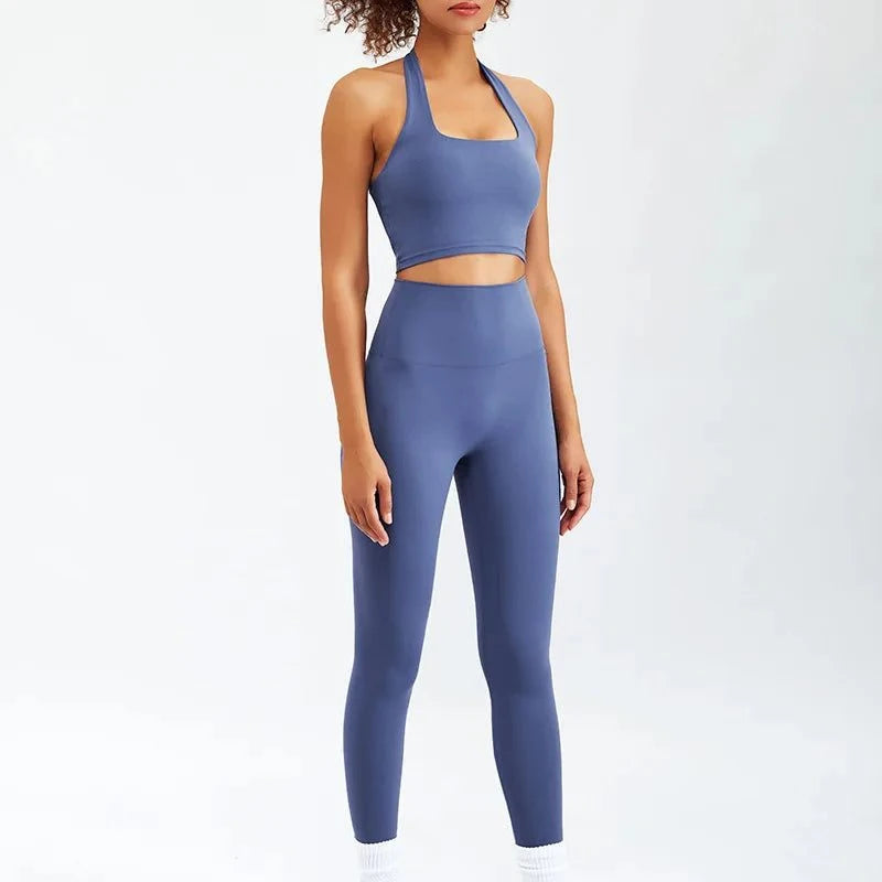 Shop All I Want 2PCS Blue / S SHOP ALL I WANT Newest Zipper Long Sleeve Yoga Set 🧘‍♀️💪 #Sportswear