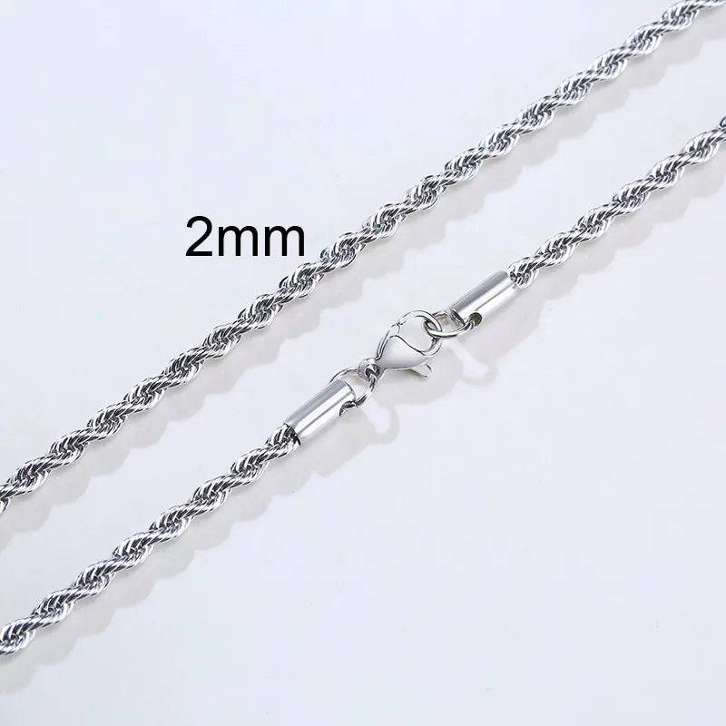 Shop All I Want 2mm NC-194S / 18 inch SHOP ALL I WANT Timeless Rope Chain Necklace