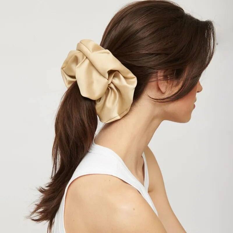 Shop All I Want khaki / One Size SHOP ALL I WANT Oversized Satin Scrunchies 🎀💁