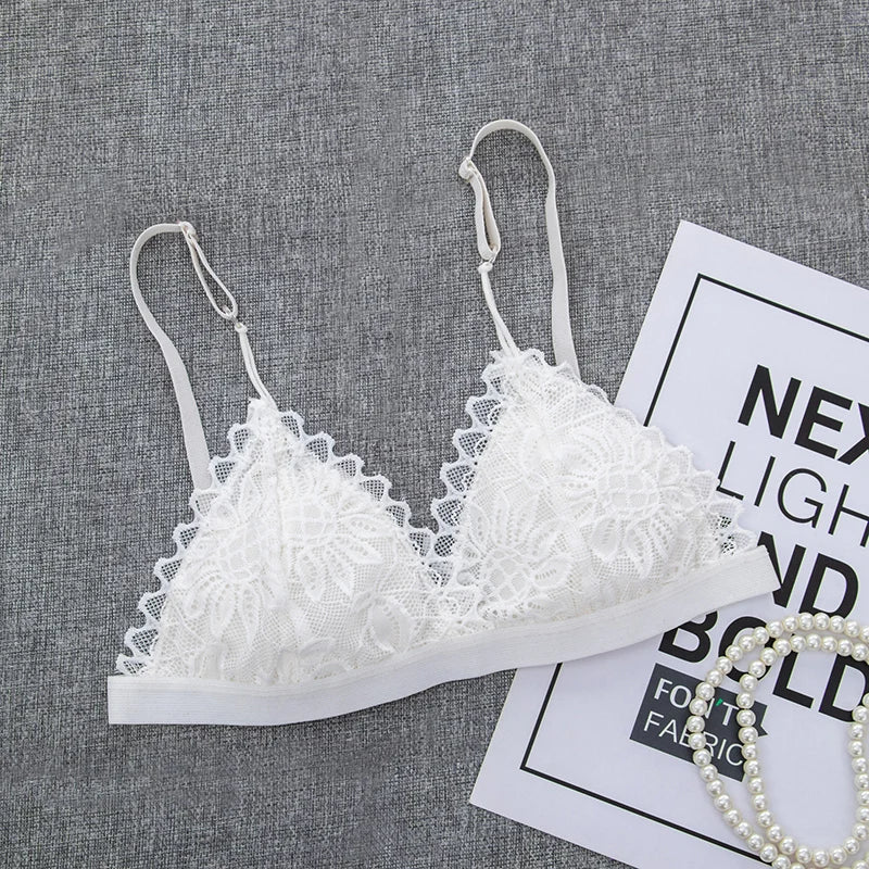 Women’s Sexy Lace Bra: Wire-Free Floral Bralette! 🌸✨