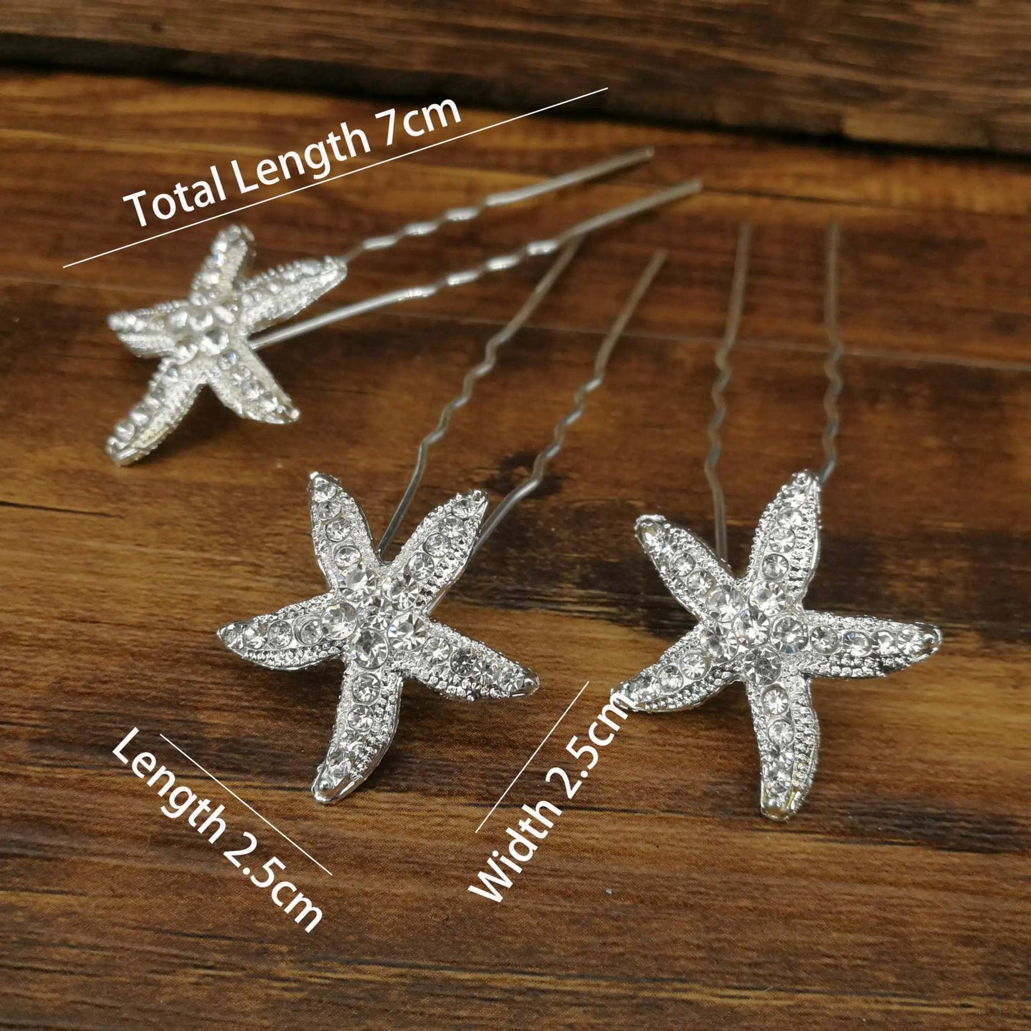 Shop All I Want Starfish 3pcs SHOP ALL I WANT Women U-shaped Hairpins